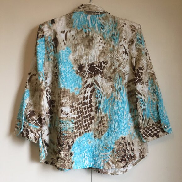 Eccentric Animal Print Button Down Dress Shirt - Picture 2 of 16